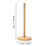 Rustic Wooden Paper Towel Holder Stand With AntiSkid Base  Natural Countertop Kitchen Organizer 6