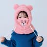 CozyBear Kids Winter Hat With Scarf Hood  Plush Bear Hat For Toddlers  Babies 4