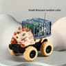 Pull Back Dinosaur Truck Toy With Dino Figures  Interactive Dino Transport Truck Toy For Kids 8