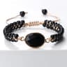 Black Onyx Obsidian Bracelet For Men  Women  Adjustable Braided Handmade Prayer Bracelet 6