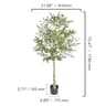 Realistic Artificial Olive Tree For Home Decor  Tall Faux Indoor Tree With AntiTip Base 8