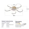 AuroraGlow Modern LED Gold Ceiling Chandelier For Elegant Living Spaces 7