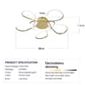 AuroraGlow Modern LED Gold Ceiling Chandelier For Elegant Living Spaces 8