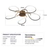 AuroraGlow Modern LED Gold Ceiling Chandelier For Elegant Living Spaces 9