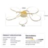 AuroraGlow Modern LED Gold Ceiling Chandelier For Elegant Living Spaces 11
