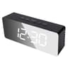 Smart LED Mirror Alarm Clock  USB Digital Desk Clock With Snooze  Night Display 6