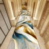 Golden Marble Runner Rug  Luxury NonSlip Hallway  Stair Carpet 15