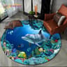 3D Ocean Illusion Dolphin Rug  NonSlip Underwater Area Rug For Living Room  Bedroom Decor 7