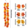 Harvest Glow Artificial Maple Leaf Garland For Fireplace Wedding  Thanksgiving Decor 13
