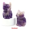 Amethyst Cat Figurine HandCarved Crystal Cat Statue For Meditation And Home Decor 7