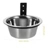 Wall Mounted Dog Bowl Elevated Stainless Steel Pet Feeder 6