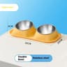ComfortTilt Stainless Steel Double Pet Bowl Feeder 16