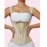 Vintage Waist Trainer Corset Mesh Waist Cincher Vest For Women With Zipper And Button Closure 5