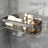 No Drill Aluminum Bathroom Corner Shelf Shower Organizer 8
