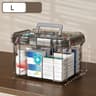 Clear Medicine Organizer Storage Box With Removable Tray And Portable First Aid Storage 6