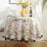 Vintage Floral Round Tablecloth Washable Farmhouse Dining Table Cover 6