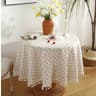 Vintage Floral Round Tablecloth Washable Farmhouse Dining Table Cover 8