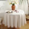 Vintage Floral Round Tablecloth Washable Farmhouse Dining Table Cover 11