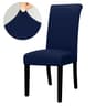 Solid Color Stretch Spandex Dining Chair Cover Adjustable Slipcover 17