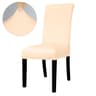 Solid Color Stretch Spandex Dining Chair Cover Adjustable Slipcover 20