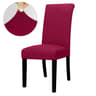 Solid Color Stretch Spandex Dining Chair Cover Adjustable Slipcover 10