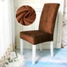 Velvet Stretch Dining Chair Cover Soft Parsons Chair Slipcover Protector 16