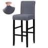 Jacquard Stretch Bar Stool Chair Cover Washable Short Back Slipcover 14