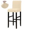 Jacquard Stretch Bar Stool Chair Cover Washable Short Back Slipcover 11