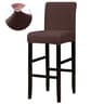 Jacquard Stretch Bar Stool Chair Cover Washable Short Back Slipcover 12