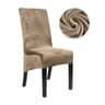 Large Velvet Stretch Dining Chair Cover For High Back Chairs 8