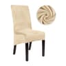 Large Velvet Stretch Dining Chair Cover For High Back Chairs 7