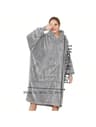 ExtraLong Flannel Wearable Blanket Hoodie With Sleeves And Pockets  57 Inch 5