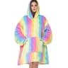 Cozy Oversized Flannel Wearable Blanket Hoodie With Large Pocket 4