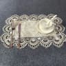 White Embroidered Lace Placemats Set Of 2  Elegant Rectangle Dining Table Mats 5