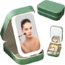 Portable PU Travel Makeup Bag With LED Mirror And Adjustable Light 7