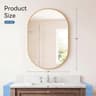 Modern Oval Metal Frame Wall Mirror With Tempered Glass For Bedroom And Living Room 9