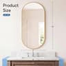 Modern Oval Metal Frame Wall Mirror With Tempered Glass For Bedroom And Living Room 12