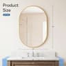 Modern Oval Metal Frame Wall Mirror With Tempered Glass For Bedroom And Living Room 11