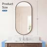 Modern Oval Metal Frame Wall Mirror With Tempered Glass For Bedroom And Living Room 13