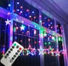 LED Pentagram Star Curtain Lights With Remote Control 6