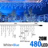 Waterproof LED Icicle Curtain Lights 200 To 480 LED 8 Modes For Indoor Outdoor Decor 6