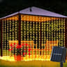 Solar Curtain String Lights 8 Modes Waterproof Outdoor Fairy Lights 6
