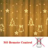 Moon And Star LED Curtain Lights Christmas Fairy Garland For Window And Holiday Decor 6