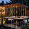 300 LED Solar Curtain Lights Waterproof Outdoor Fairy Garland With 8 Lighting Modes 6