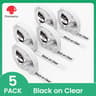 5 Pack 12mm Label Tape Refills Compatible With Phomemo P12 And Dymo LetraTag 7