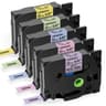 5Pack Compatible Brother PTouch TZe 12mm Label Tape Refills For Home And Office Organization 6