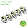 Compatible DYMO LetraTag 12mm Plastic Label Tape Refills For LT100H 200B QX50 22