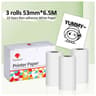 3 Rolls White SelfAdhesive Thermal Sticker Paper For M02 M02 Pro M02S Mini Printers 8