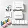 Portable Wireless Mini Thermal Photo Printer With 12 Paper Rolls And USB Charging 10
