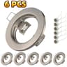 6PCS Recessed LED Downlight Mounting Frames With GU10 Lamp Holders For Ceiling Spotlights 6